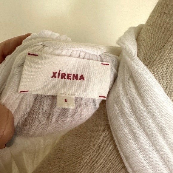 Xirena white 100% cotton long sleeved maxi with belt Size Small - Picture 7 of 9